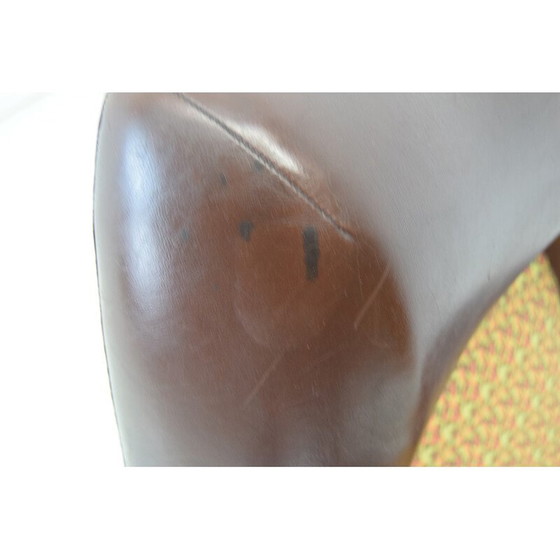 Image 1 of Mid-century rotating armchair in leatherette, Czechoslovakia 1980s