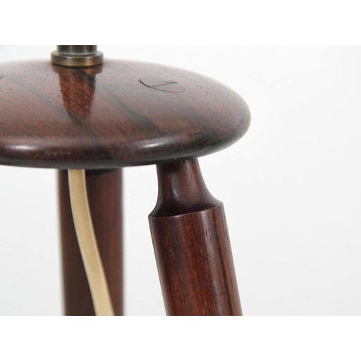 Pair of vintage tripod table lamps in Rio rosewood, 1960