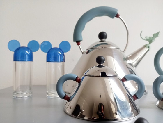 Image 1 of Designclassic Michael Graves Pop-Art/Postmodern-Sett For Alessi Italy 1985