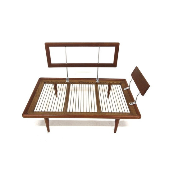 Image 1 of Vintage "Minerva" teak and fabric daybeds by Peter Hvidt and Orla Mölgaard Nielsen for France et fils, Denmark 1960