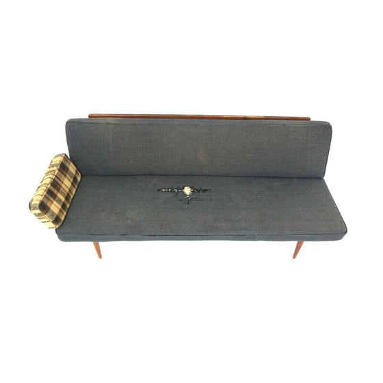 Image 1 of Vintage "Minerva" teak and fabric daybeds by Peter Hvidt and Orla Mölgaard Nielsen for France et fils, Denmark 1960