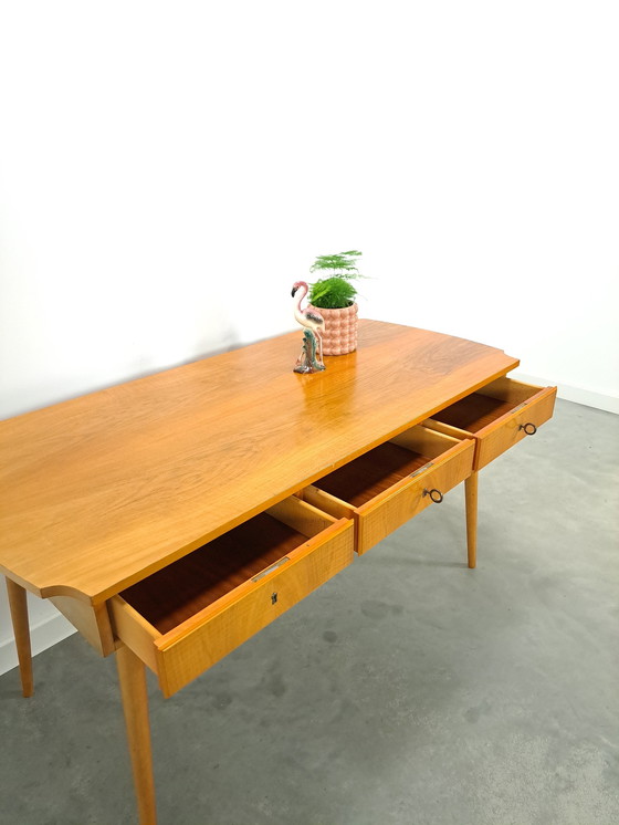 Image 1 of Veneer Desk With Drawers