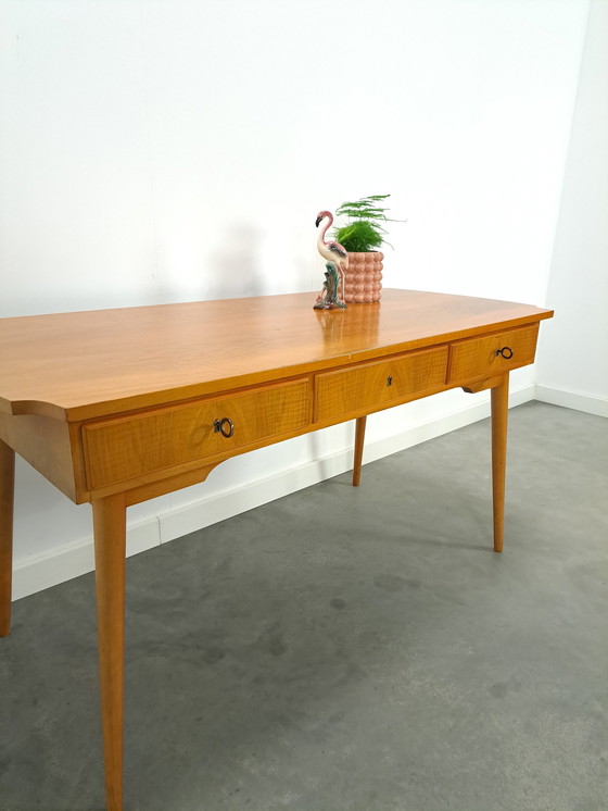 Image 1 of Veneer Desk With Drawers