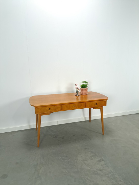 Image 1 of Veneer Desk With Drawers