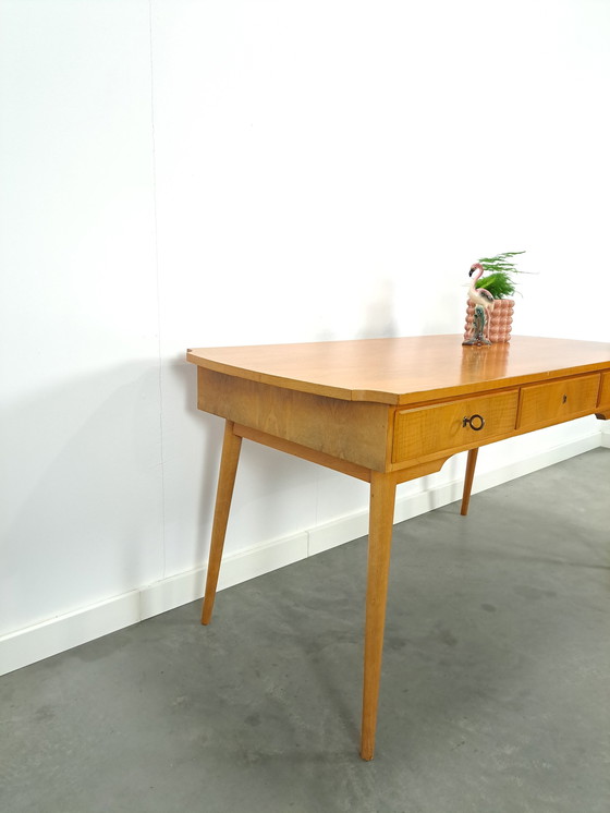 Image 1 of Veneer Desk With Drawers