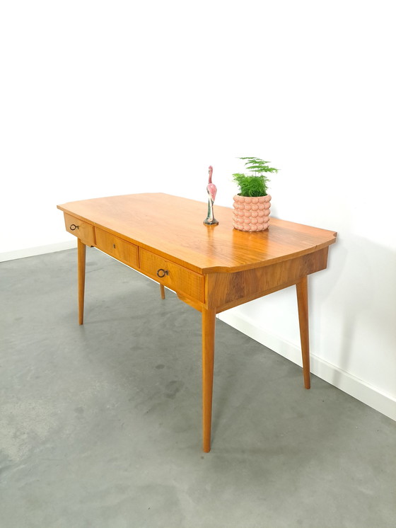 Image 1 of Veneer Desk With Drawers