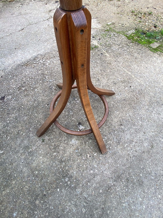 Image 1 of 1960 Swivel Parrot Coat Hanger Curved Wood