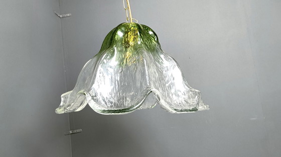 Image 1 of Vintage glass pendant light