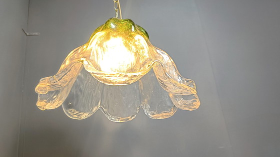 Image 1 of Vintage glass pendant light