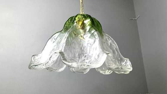 Image 1 of Vintage glass pendant light