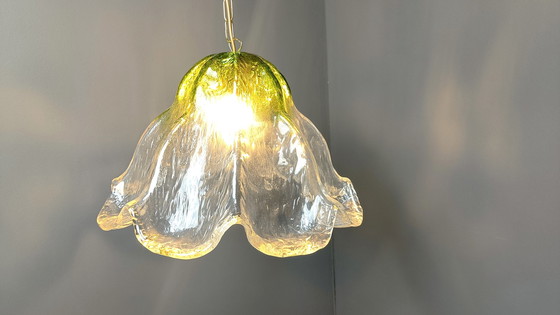 Image 1 of Vintage glass pendant light