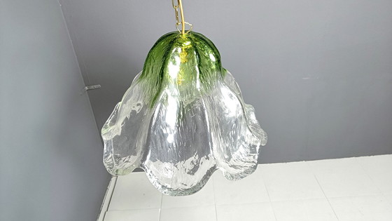 Image 1 of Vintage glass pendant light