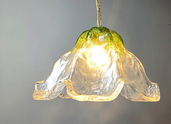 Image 1 of Vintage glass pendant light