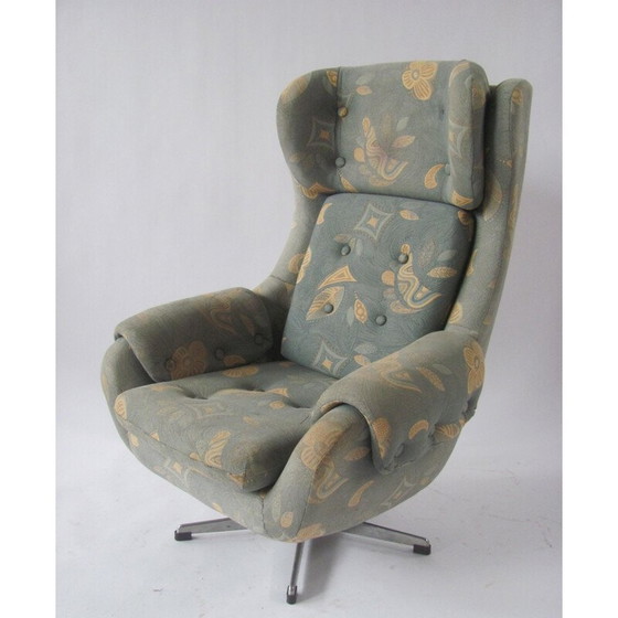 Image 1 of Vintage swivel grey armchair by UP Závody Rousínov, Czechoslovakia 1970s