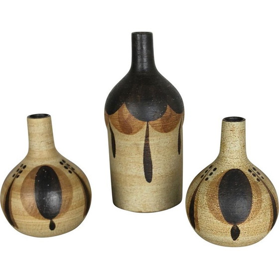 Image 1 of Set of 3 vintage vases sculptures by Peter Müller for Sgrafo, Germany 1970