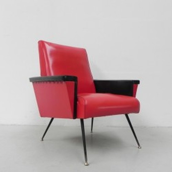 Image 1 of Fauteuil vintage en skaï