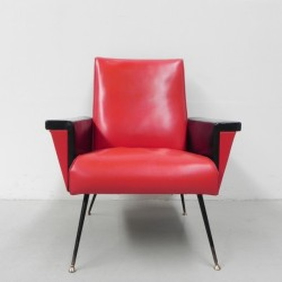 Image 1 of Fauteuil vintage en skaï