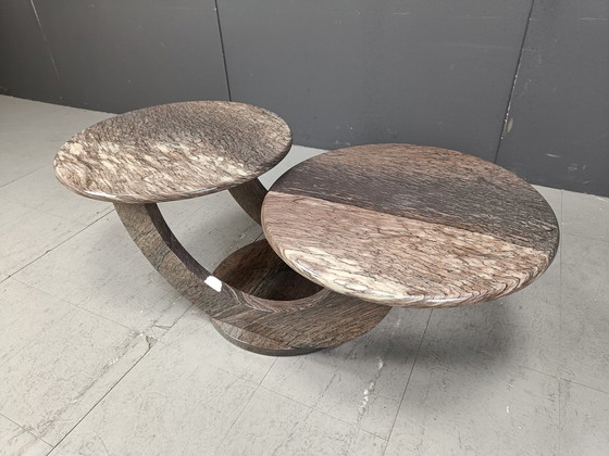 Image 1 of Vintage Two Tier Marble Coffee Table, 1970S 