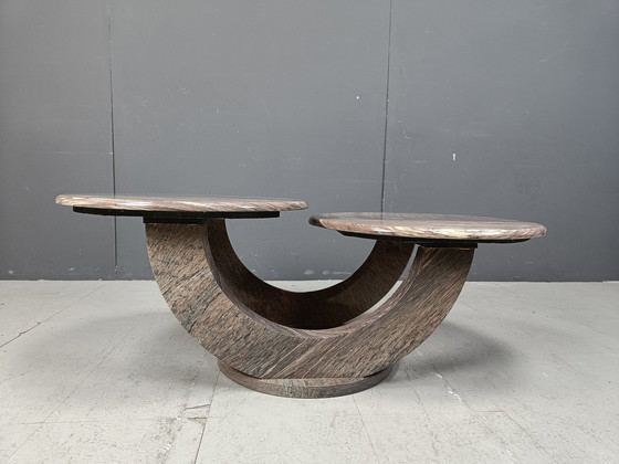 Image 1 of Vintage Two Tier Marble Coffee Table, 1970S 