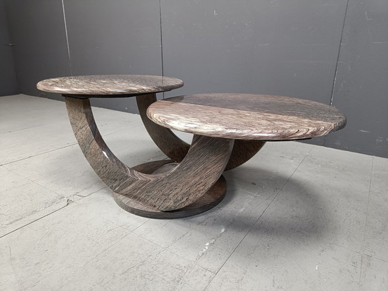 Image 1 of Vintage Two Tier Marble Coffee Table, 1970S 