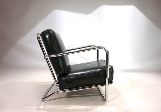 Image 1 of Sillón Art Déco de acero tubular al estilo de Gilbert Rhode Troy Sunshade, 1930