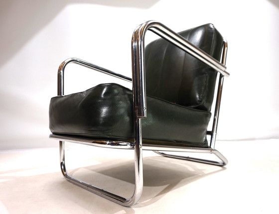 Image 1 of Sillón Art Déco de acero tubular al estilo de Gilbert Rhode Troy Sunshade, 1930