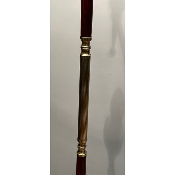 Image 1 of Vintage brass and plexiglass floor lamp, 1940