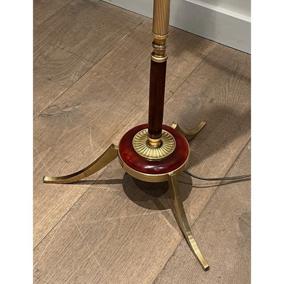Image 1 of Vintage brass and plexiglass floor lamp, 1940