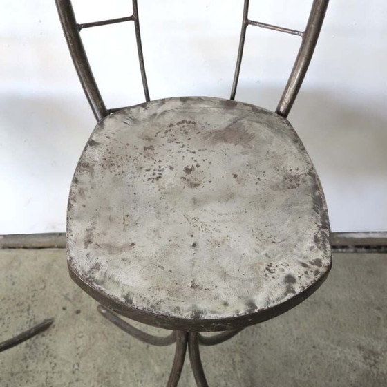 Image 1 of Pair of vintage Industrial Metal Side Chairs 1950s