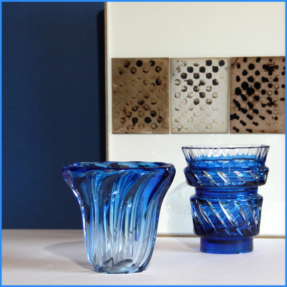 Image 1 of 3x Val Saint Lambert crystal vases