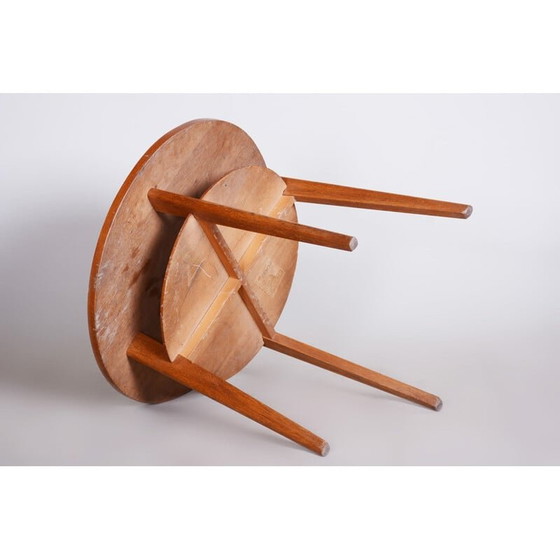 Image 1 of Vintage oak side table, Czech 1950