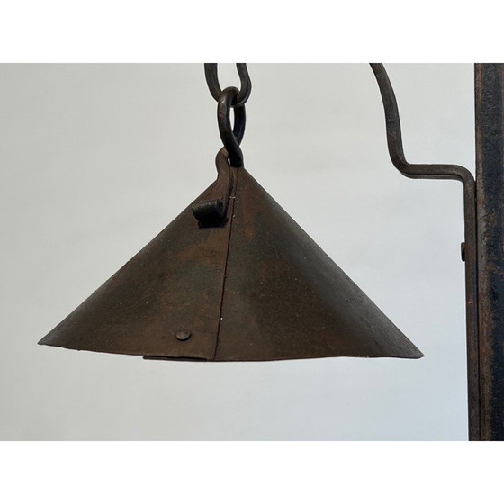 Image 1 of Vintage wrought iron candelabra with 2 lights, France 1950
