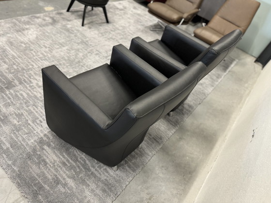 Image 1 of 2 Leolux Dolcinea Armchairs Black Leather