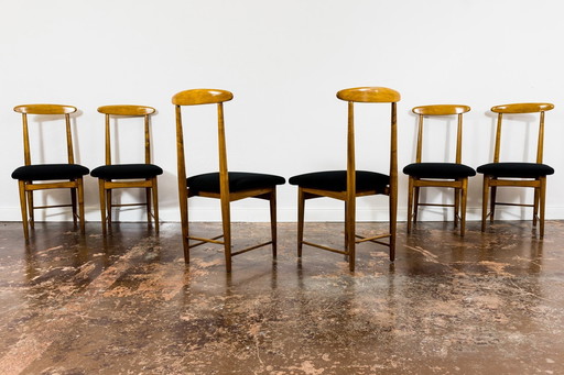 Set Of 6 Dining Chairs By Bernard Malendowicz, Poland, 1960’S