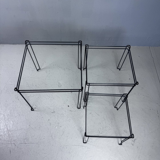 Image 1 of Minimalist Wire Steel Side Tables 3X