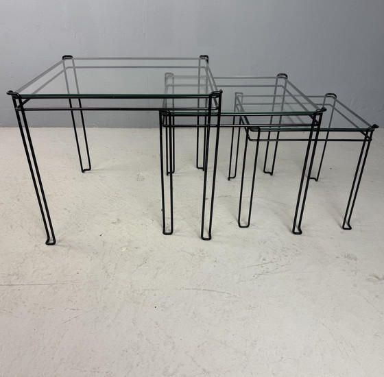 Image 1 of Minimalist Wire Steel Side Tables 3X