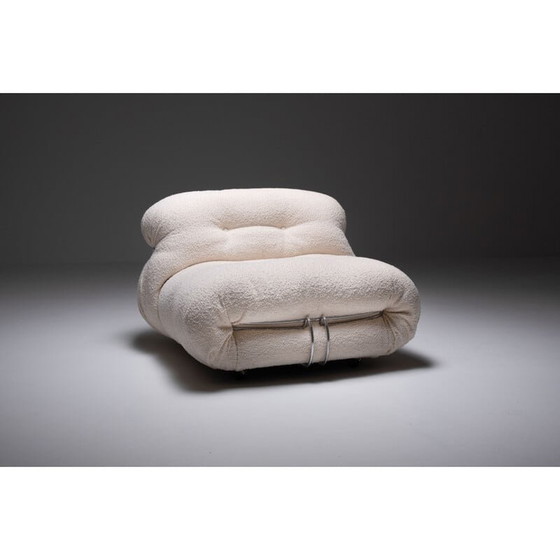 Image 1 of Poltrona vintage in lana bouclé di Scarpa Soriana, 1969