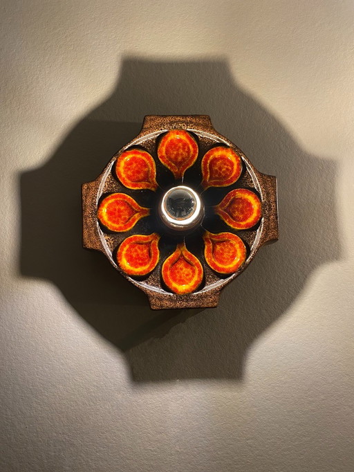 3x Vintage Ceramic Wall Lights