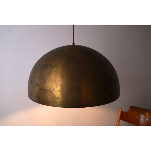 Vintage Space Age bronze pendant lamp from Staff, Germany