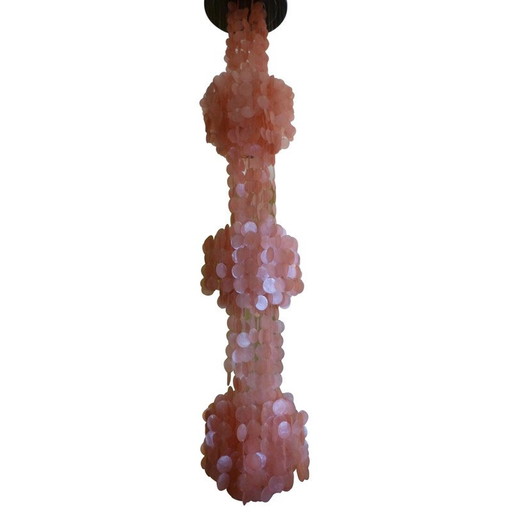 Vintage chandelier with pendants, 1970