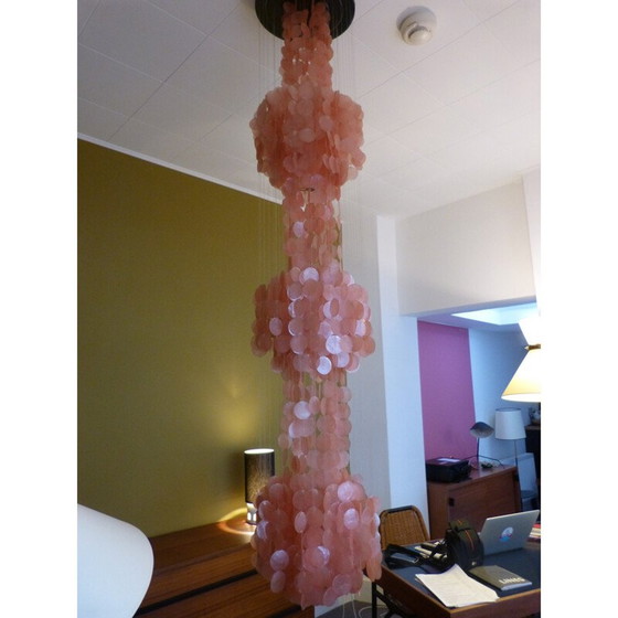 Image 1 of Vintage chandelier with pendants, 1970