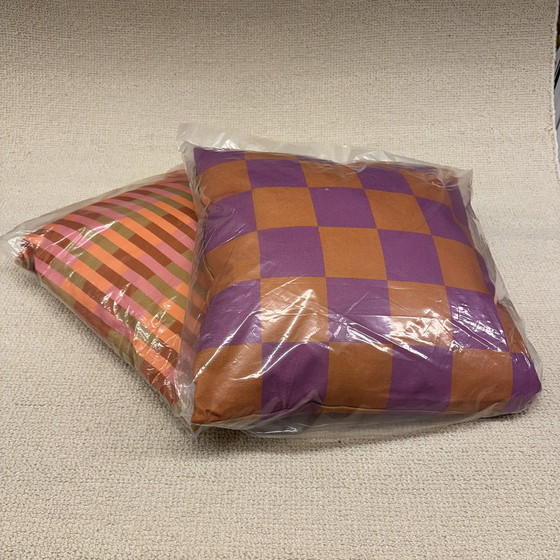 Image 1 of 4 X Design Cushion, Bran Fest Amsterdam In Checks And Plain