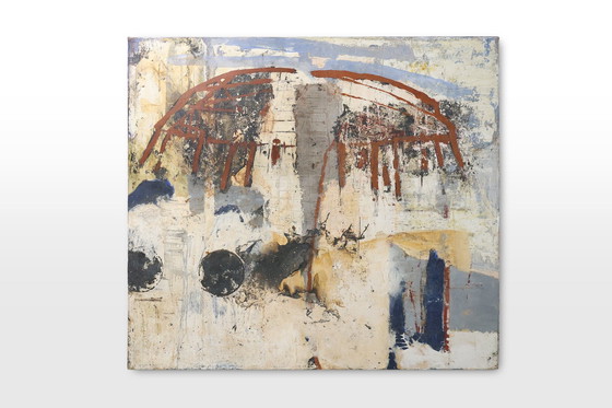 Image 1 of Conjunto de dos pinturas abstractas tituladas «Fyrhat» del artista belga Nico de Guchtenaere