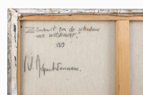 Image 1 of Conjunto de dos pinturas abstractas tituladas «Fyrhat» del artista belga Nico de Guchtenaere