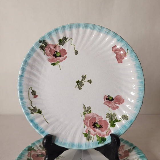 Image 1 of 6 Art Nouveau Earthenware Plates