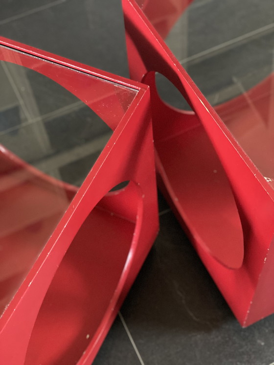 Image 1 of 2x Tavolino laterale a cubo vintage