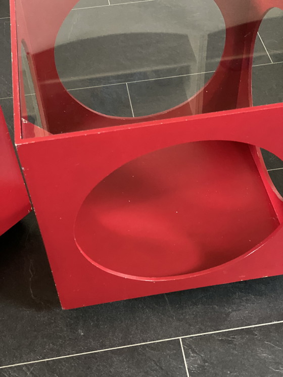 Image 1 of 2x Tavolino laterale a cubo vintage
