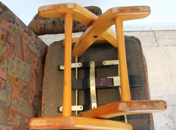 Image 1 of Folding Armchair And Footrest, 70'S.