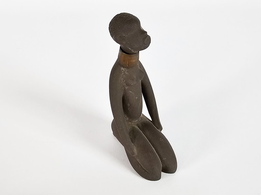 Ravelli - Jaap Ravelli - Valkenburg - figurine africaine - signée - années 1950