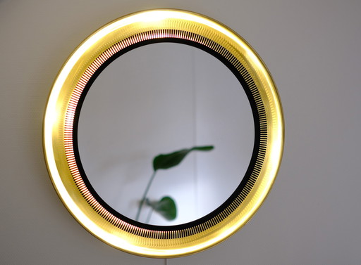 Wall Mirror With Lighting 1970s